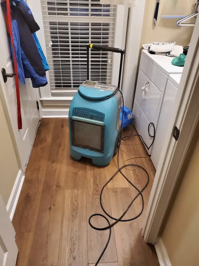 Commercial dehumidifier deployed for Flood Damage Cleanup in Lowell